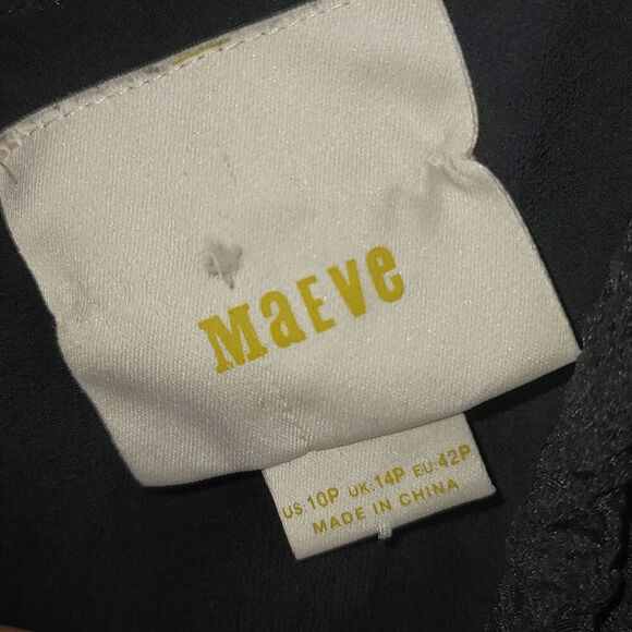 MAEVE FLUTTER RUFFLE CRINKLE SHEER IN BLACK, SZ 10P - Picture 4 of 13